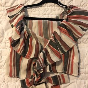 Pull and Bear Tie Crop Top